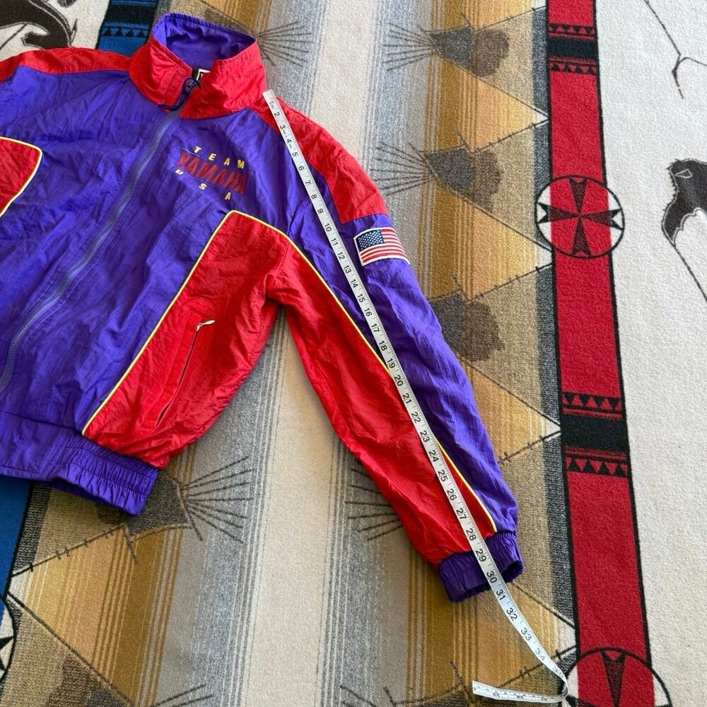 Vintage 90s Yamaha Team USA Full Zip Windbreaker Jacket Mens Size Medium - Picture 10 of 10